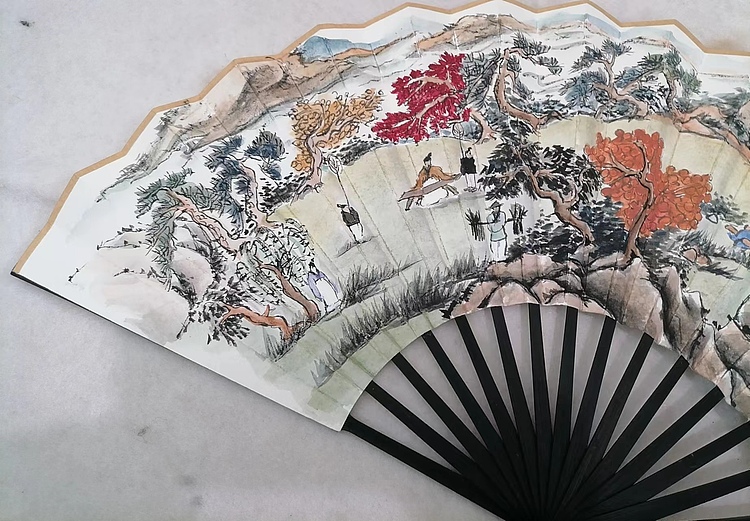 仟亿 万里江山 扇子