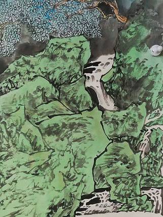 画树成林 国画山水