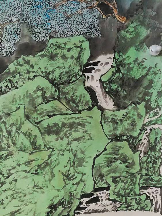 画树成林 国画山水