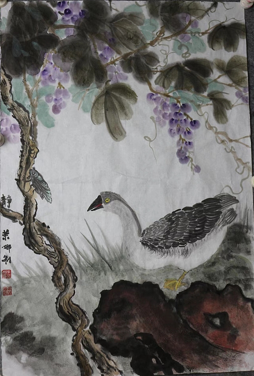 人大高研班 西安美协会员 来荣娜 花鸟画作品