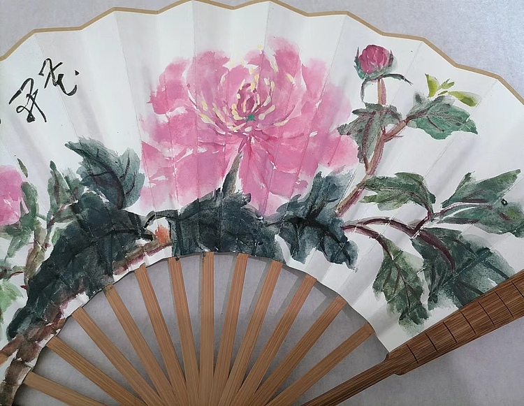 仟亿 花开富贵 扇子