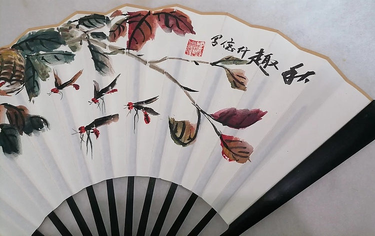 仟亿 秋趣 扇子
