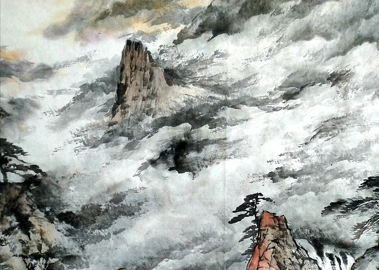 职业书画家 于恩沛 松峰晨照