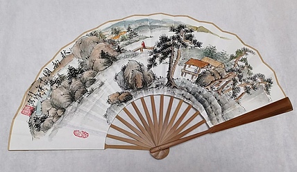 仟亿 松山秋韵图 扇子