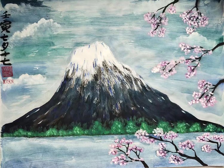 江秋月 山与花