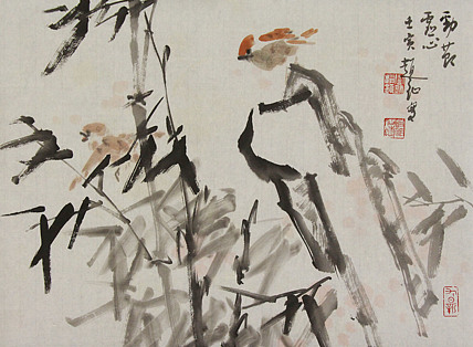中美协会员 赵钲 写意花鸟国画