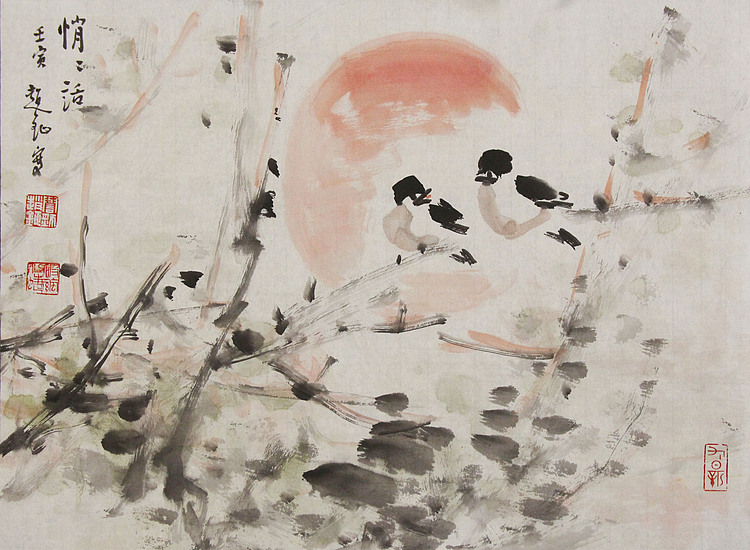 中美协会员 赵钲 写意花鸟国画