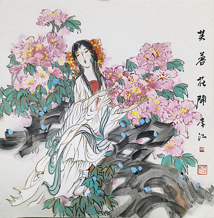 四川省美协理事 中美协会员 德国名人步行街留下手模的女画家——李江