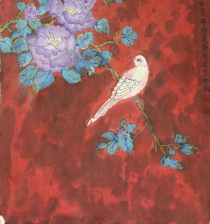 人大高研班 西安美协会员 来荣娜 花鸟画作品