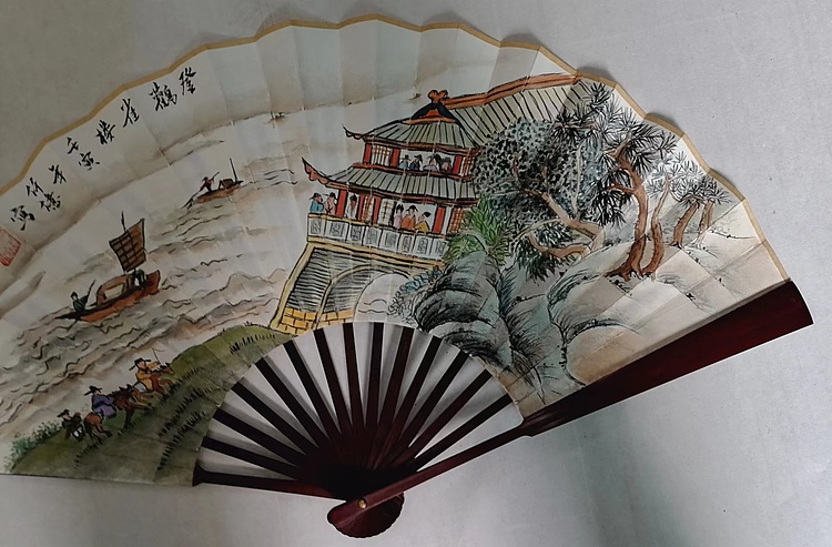 仟亿 登鹳雀楼 扇子