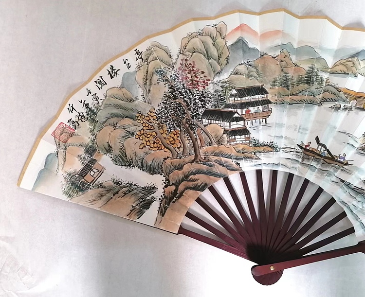 仟亿 亭台楼阁 扇子