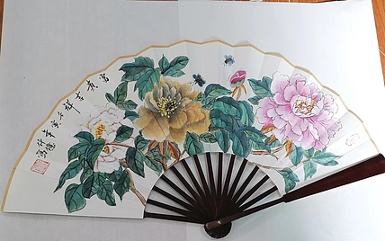 仟亿 富贵吉祥 扇子