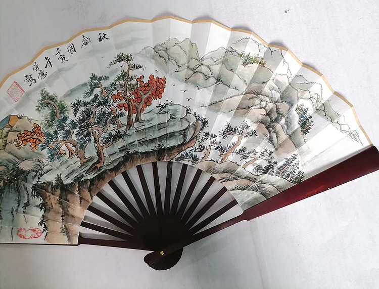 仟亿 秋韵图 扇子