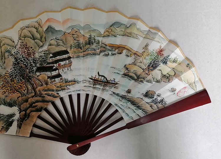 仟亿 亭台楼阁 扇子