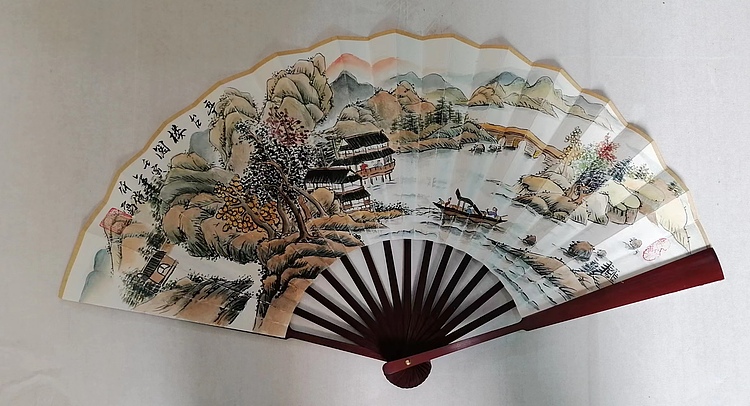 仟亿 亭台楼阁 扇子