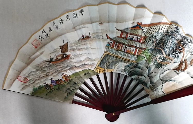 仟亿 登鹳雀楼 扇子