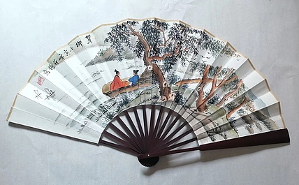 仟亿 翠柳 扇子