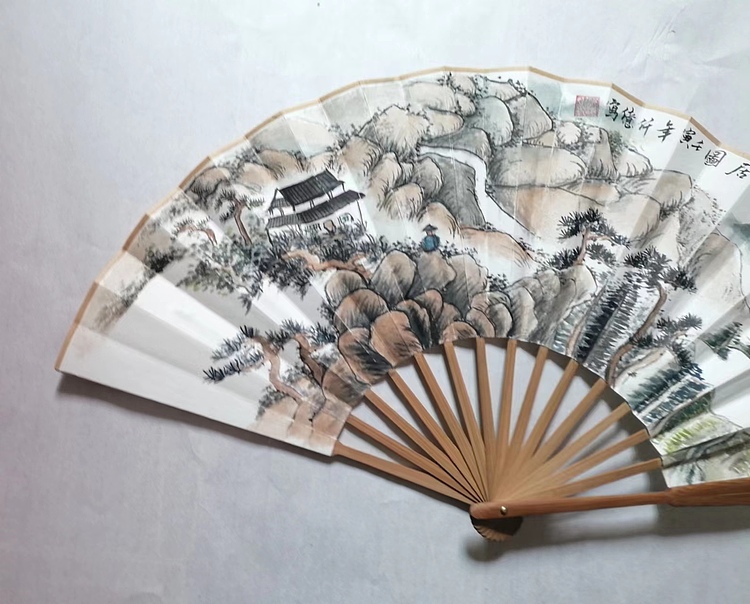 仟亿 山居图 扇子