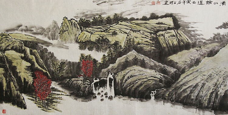 李可染画院画家，黑龙江省美术家协会会员&mdash;&mdash;谷占琛