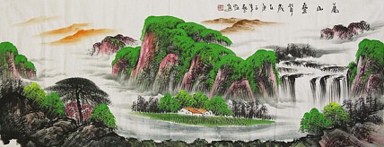 当代著名山水画家 艺临 山水国画