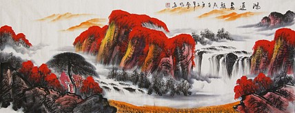 当代著名山水画家 艺临 山水国画
