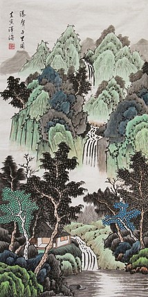 当代著名山水画家 泽海 山水国画