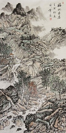 当代著名山水画家 喻伟 山水国画