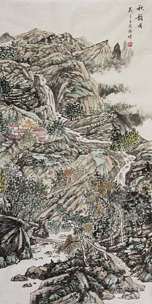 当代著名山水画家 喻伟 山水国画