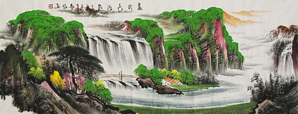 当代著名山水画家 艺临 山水国画