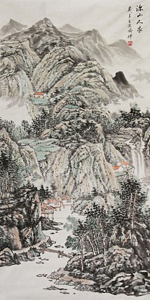 当代著名山水画家 喻伟 山水国画
