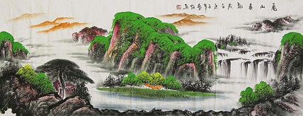 当代著名山水画家 艺临 山水国画