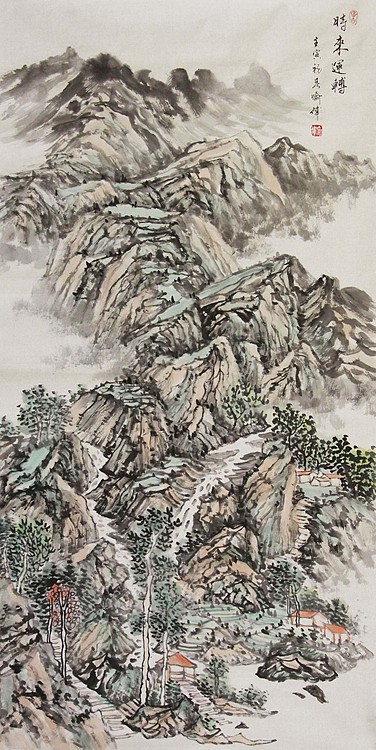 当代著名山水画家 喻伟 山水国画