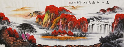 当代著名山水画家 艺临 山水国画
