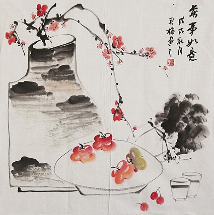 当代著名花鸟画家 君梅 作品
