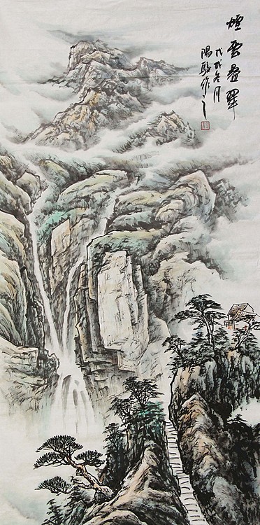 当代著名画家 阳骏 国画作品