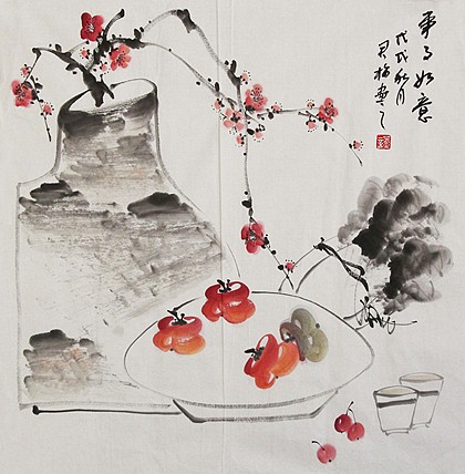 当代著名花鸟画家 君梅 作品