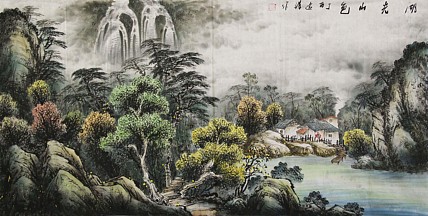当代著名画家 弘罗 国画作品