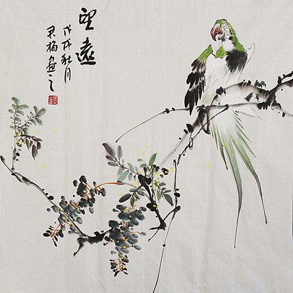 当代著名花鸟画家 君梅 作品