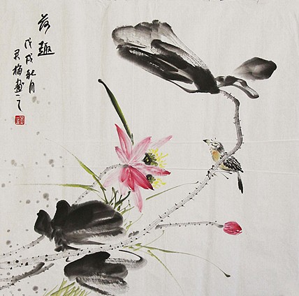 当代著名花鸟画家 君梅 作品