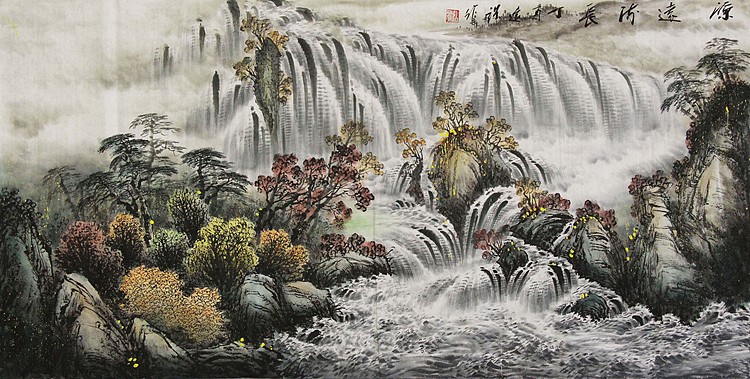 当代著名画家 弘罗 国画作品