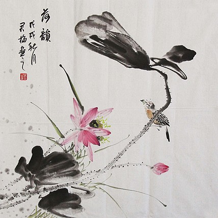 当代著名花鸟画家 君梅 作品