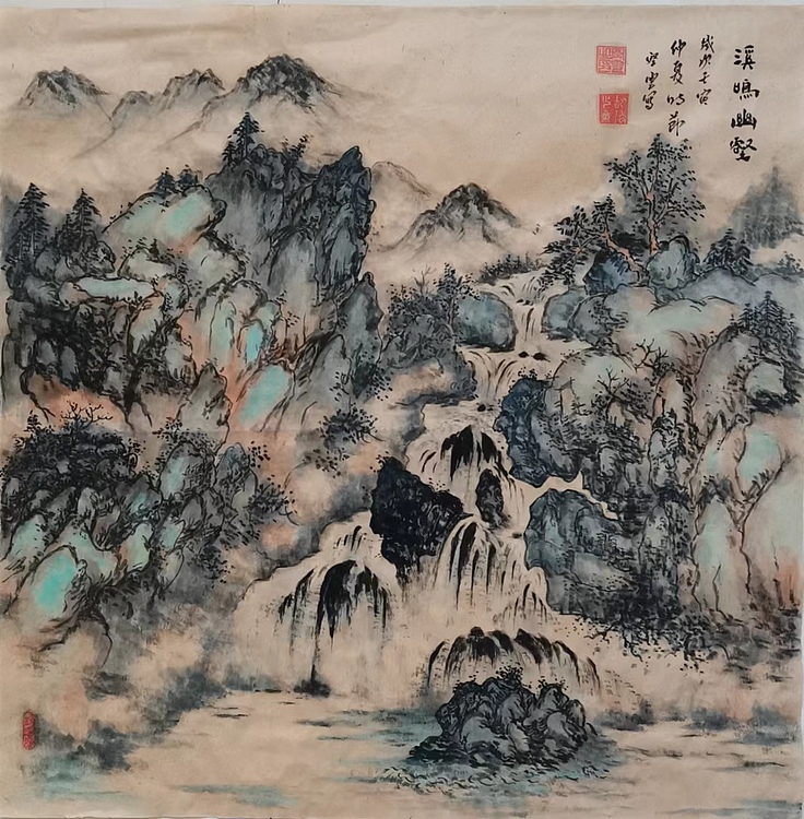 胡强 空靈 中华海峡国画研究会常务理事 特聘职业书画家 溪鸣幽壑