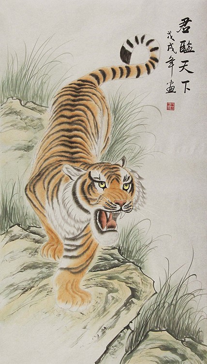 董慧敏 虎 工笔国画