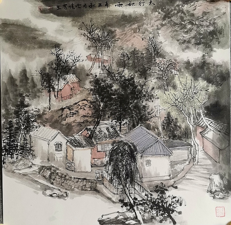 河北省美协会员 索敬坤 太行秋雨