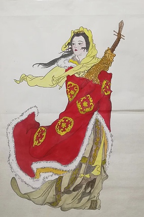 贺国平 国画（王昭君）