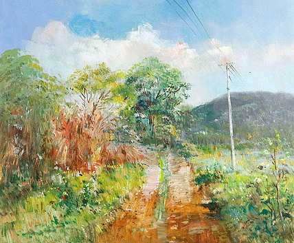 当代油画家 梁峰  纯手绘布面油画