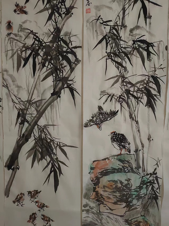 范立志 竹报平安四条屏