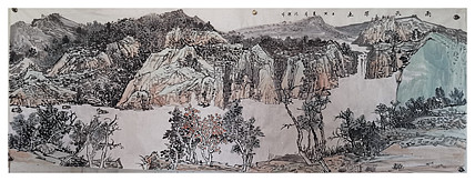 王铭海工作室国展班 包头市美协会员 闫洁 小八尺山水精品