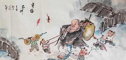 河北省美术家协会会员 侯同印 人物国画作品