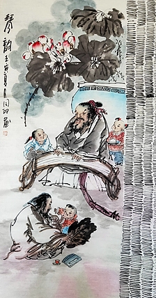 河北省美术家协会会员 侯同印 人物国画作品